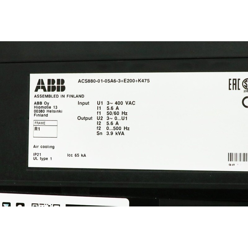 ACS880-01-05A6-3+E200+K475